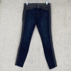 Rich Skinny Jeans Womens 28 Blue Slim Fit Tuxedo Whisker Stretch Dark Wash Denim